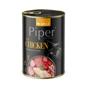 PIPER CAT Dosenfutter für Katzen, mit Hühnerfleisch 400g